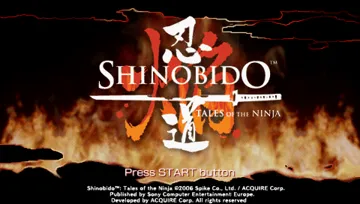 Shinobido - Tales of the Ninja (EU) screen shot title